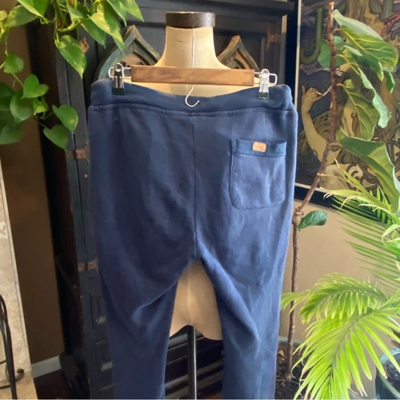 American Retro washed out navy crop jogger drawstring sweat pants - Picture 2 of 8